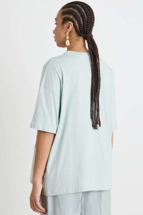 T-shirt in jersey con stampa