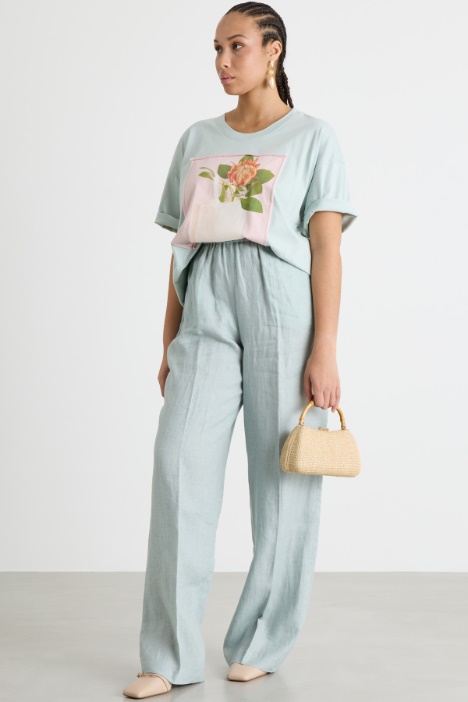 T-shirt in jersey con stampa Intrend