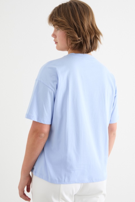 T-shirt in jersey con stampa