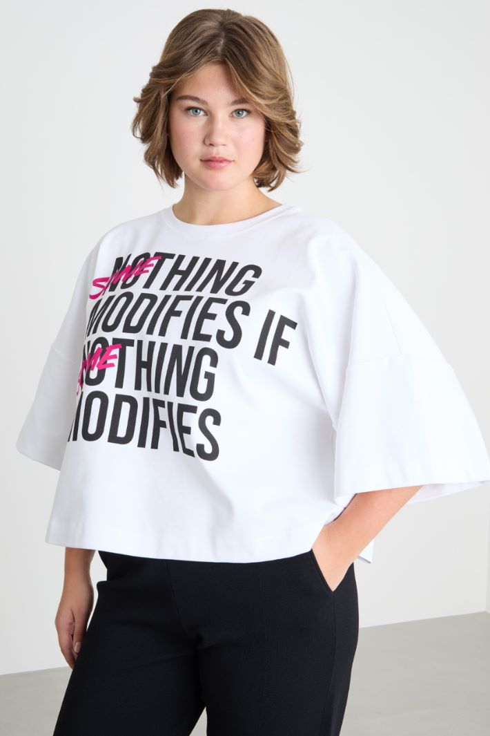 Boxy jersey T-shirt Intrend - 2