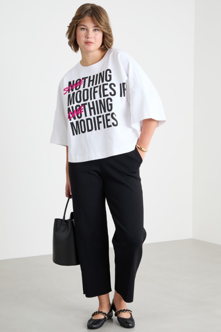 Boxy jersey T-shirt Intrend