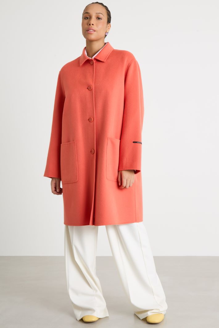 Abrigo de doble faz con bolsillos de parche Intrend - 2