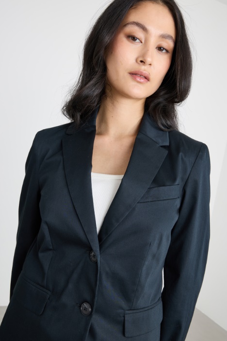 Blazer aderente in raso