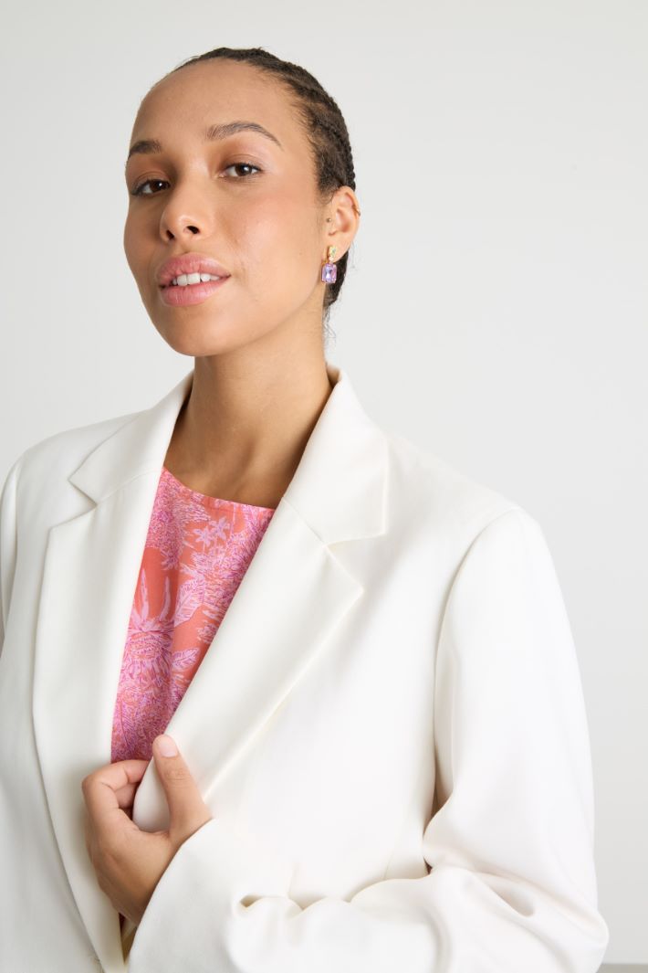 Straight-fit twill blazer Intrend - 3