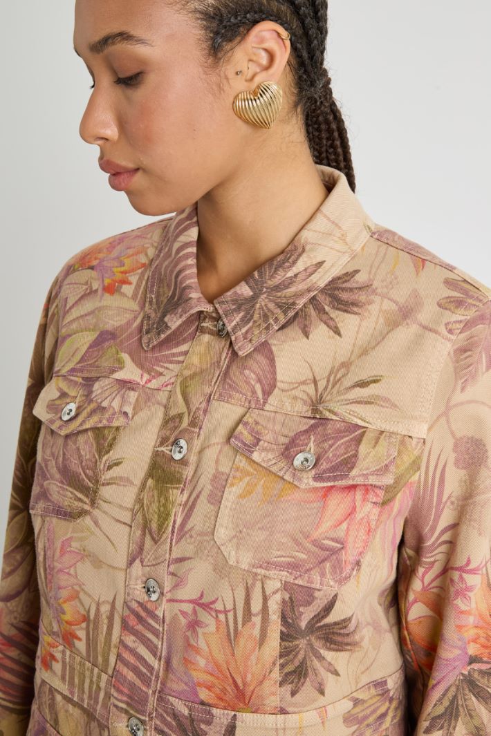 Printed drill safari jacket Intrend - 3