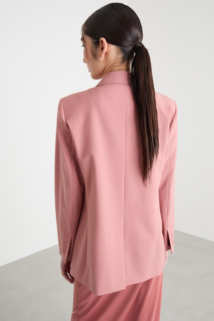 Double-breasted gabardine blazer Intrend - 4