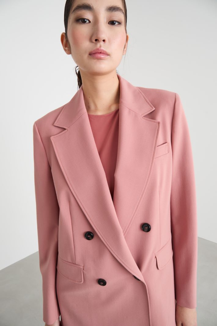 Double-breasted gabardine blazer Intrend - 3