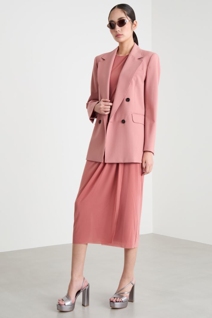 Double-breasted gabardine blazer Intrend