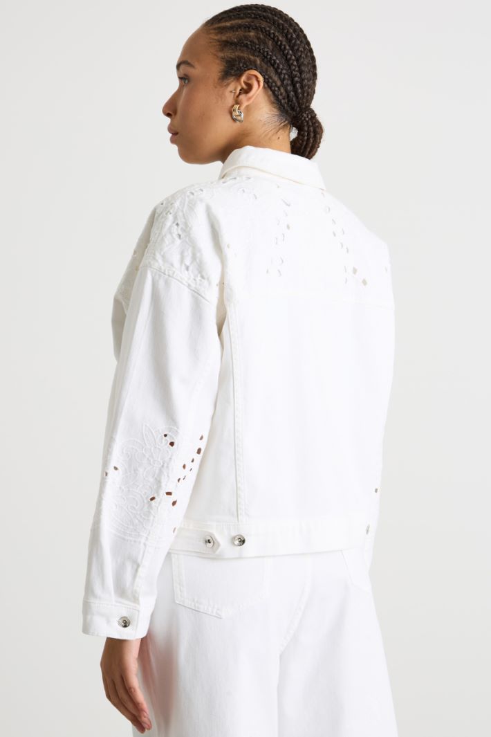 Boxy jacket with Broderie Anglaise Intrend - 4