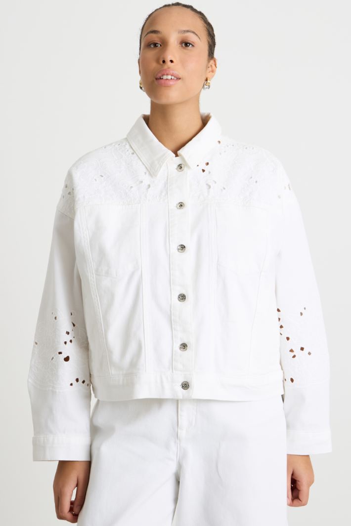 Boxy jacket with Broderie Anglaise Intrend - 2