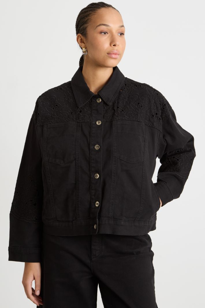 Boxy jacket with Broderie Anglaise Intrend - 2