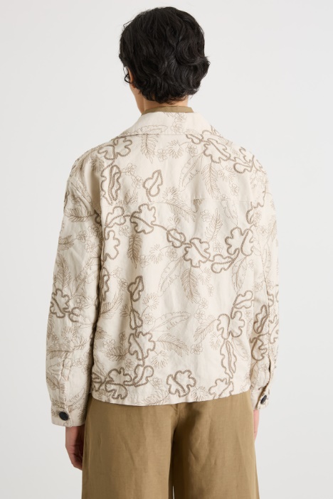 Giacca in drill ricamato