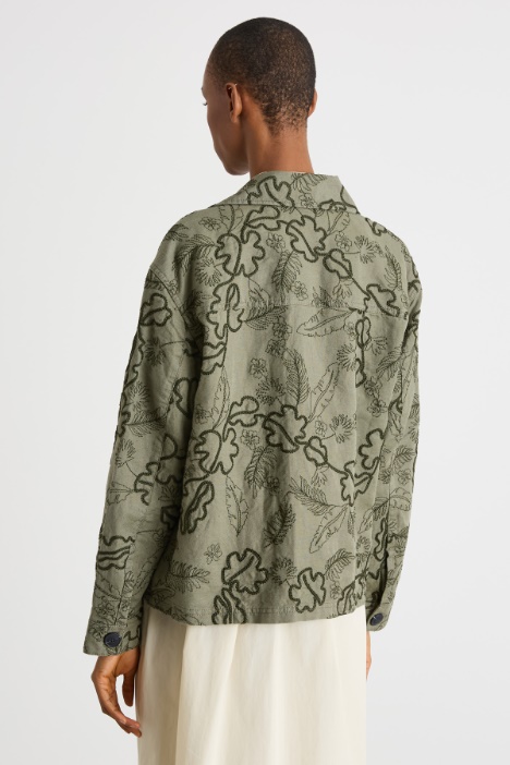 Giacca in drill ricamato