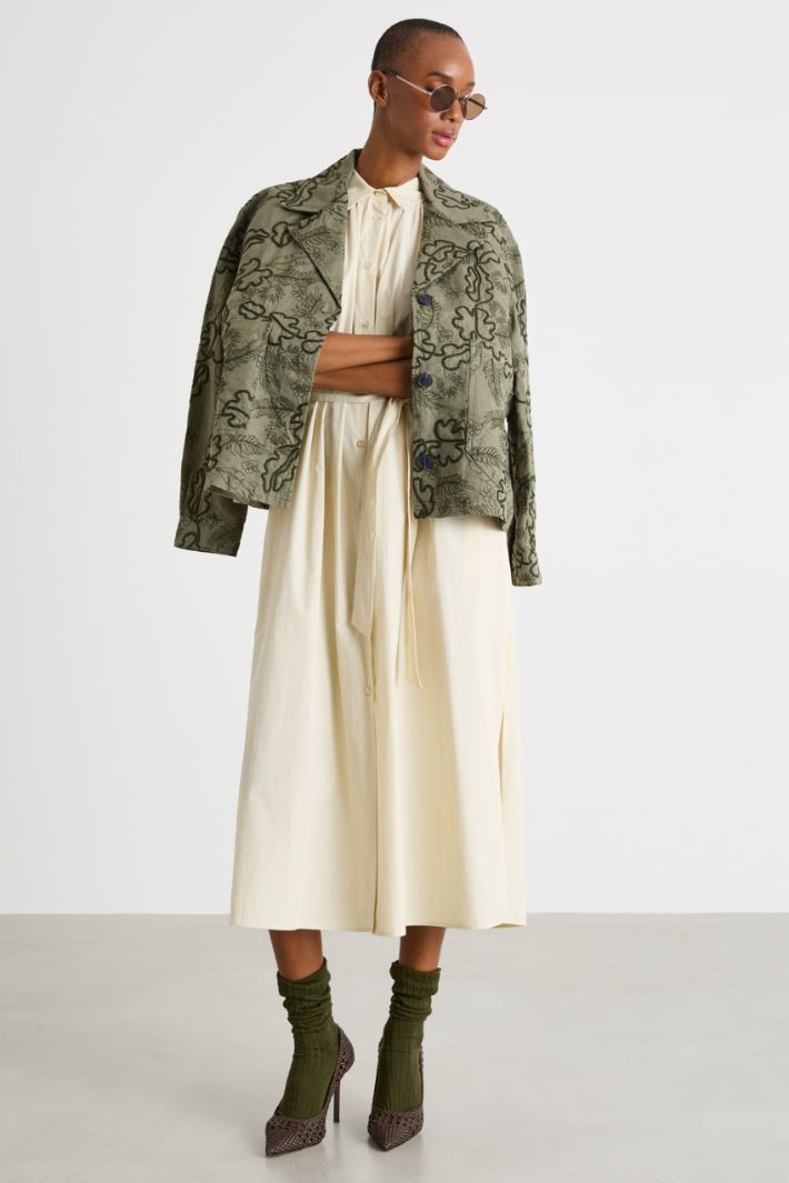 Embroidered drill jacket Intrend