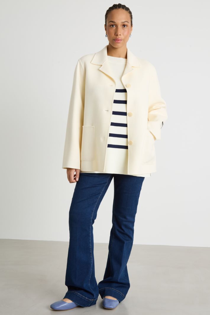 Wool-blend double-faced jacket Intrend