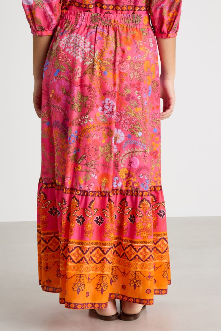 Printed Ruffled Skirt Intrend - 4