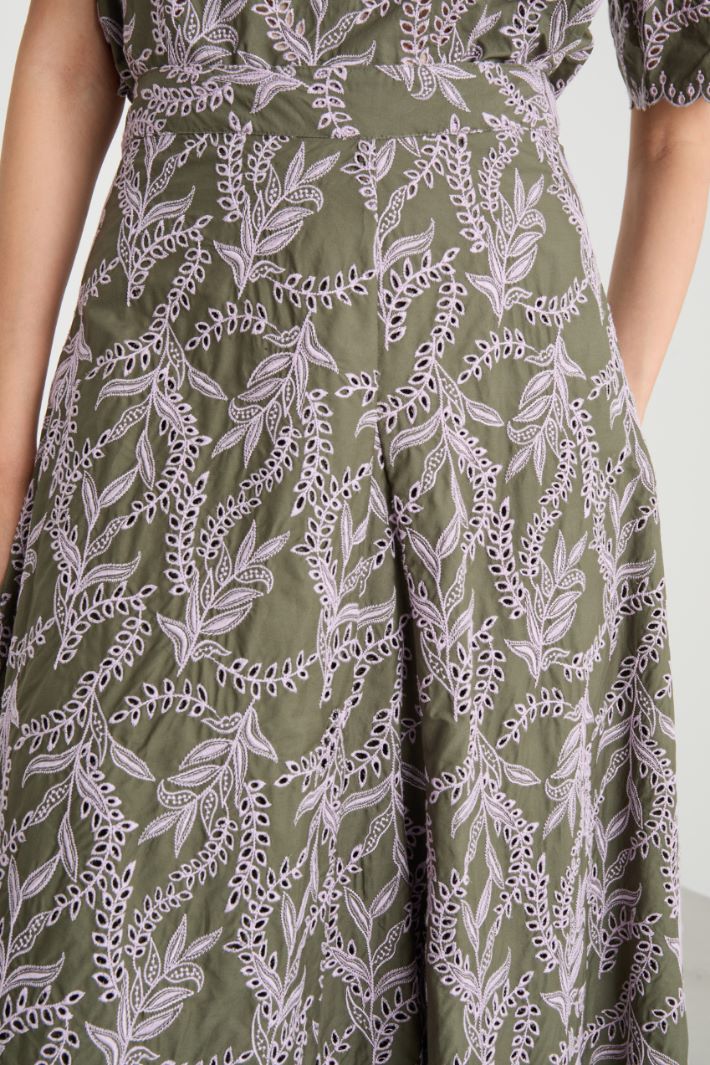Embroidered poplin midi skirt Intrend - 3