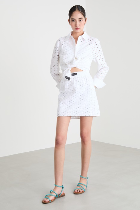 Broderie anglaise miniskirt Intrend