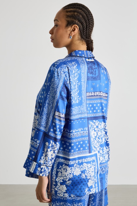 Blusa de twill estampado