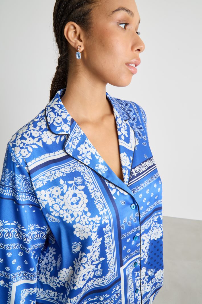 Printed twill blouse Intrend - 3