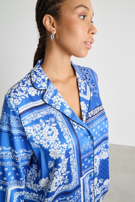 Blusa de twill estampado