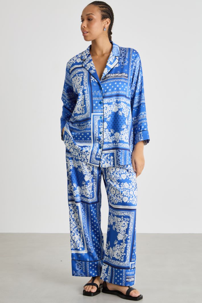 Printed twill blouse Intrend