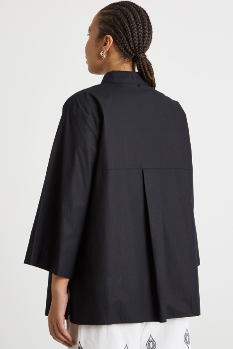 Blusa amplia de popelina