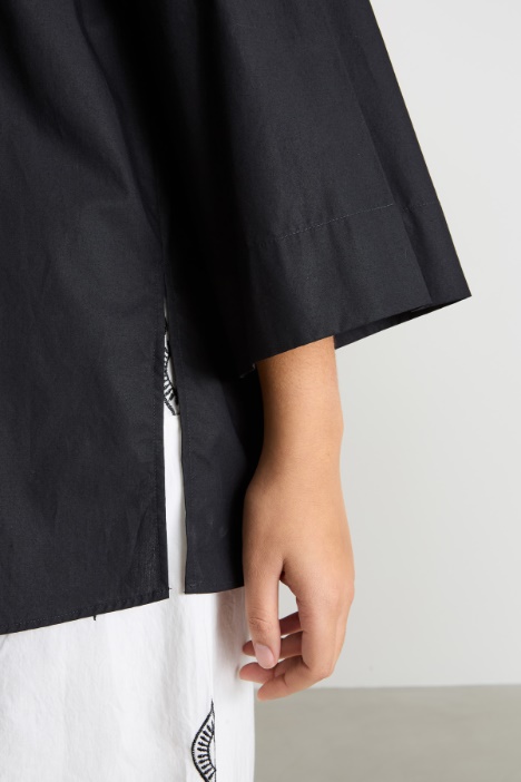 Blusa amplia de popelina