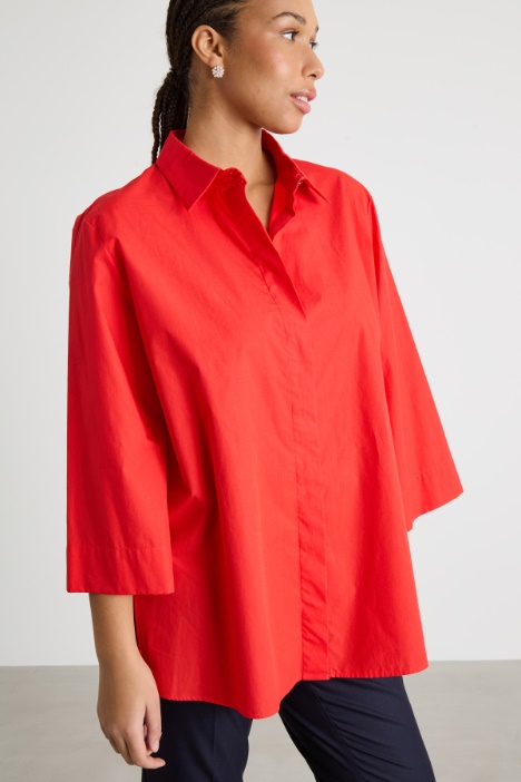 Wide poplin tunic Intrend