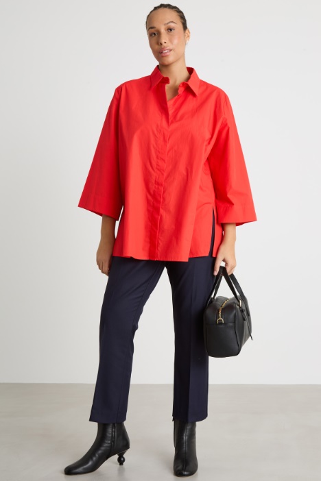 Wide poplin tunic Intrend