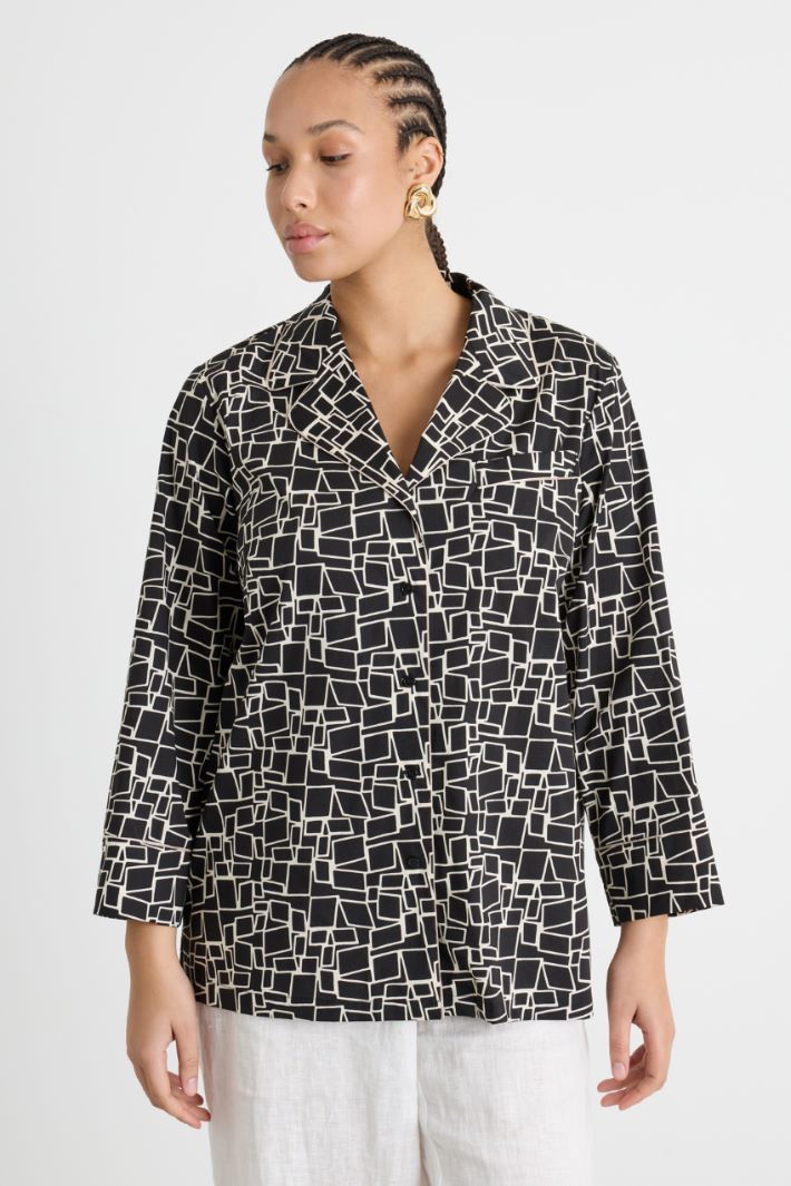 Camicia ampia in popeline stampato Intrend - 2