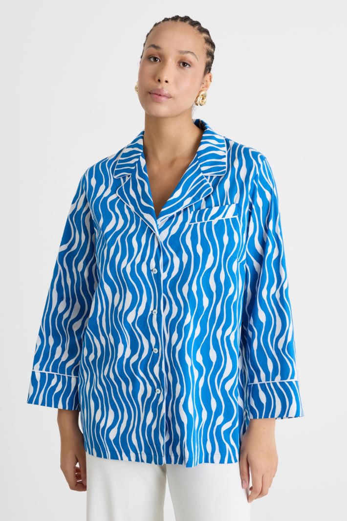 Camicia ampia in popeline stampato Intrend - 2