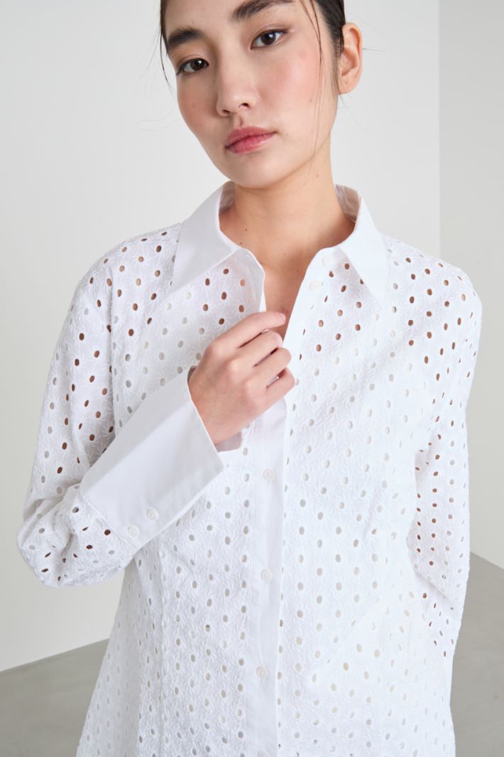 Broderie anglaise shirt Intrend - 3