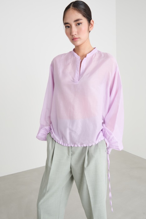 Cocoon-fit voile blouse Intrend