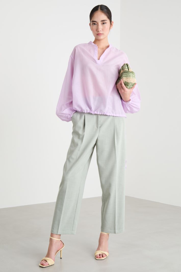 Cocoon-fit voile blouse Intrend