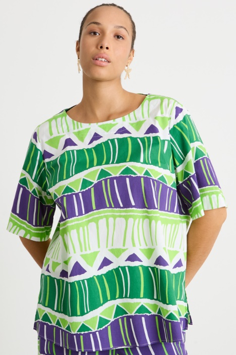 Loose-fit poplin blouse Intrend