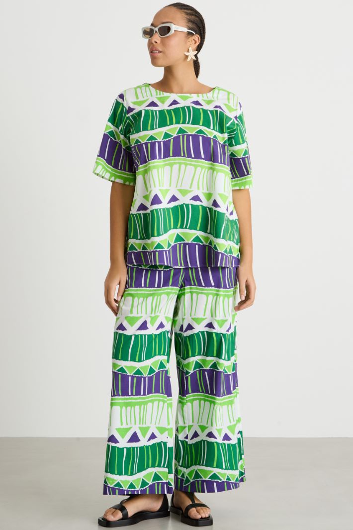 Loose-fit poplin blouse Intrend