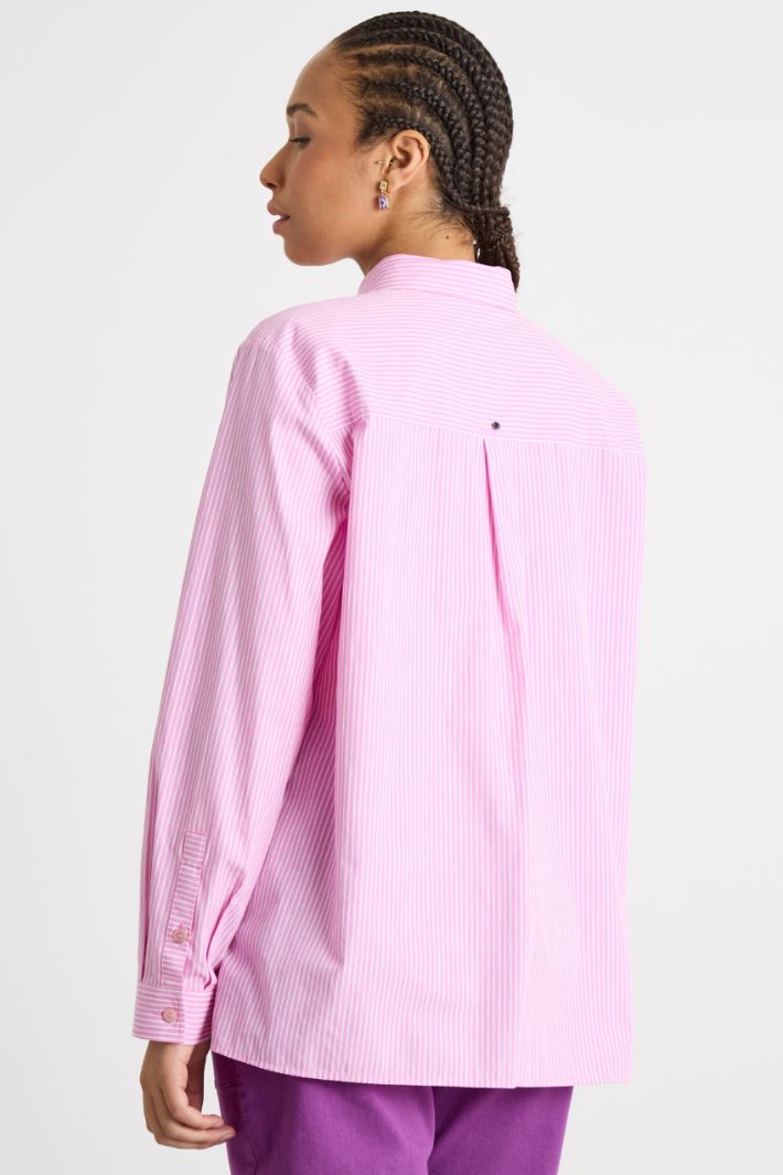 Embroidered A-line cotton shirt Intrend - 4