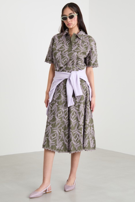 Embroidered poplin shirt Intrend