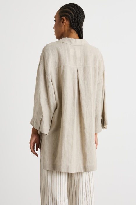 Camicia oversize in tela