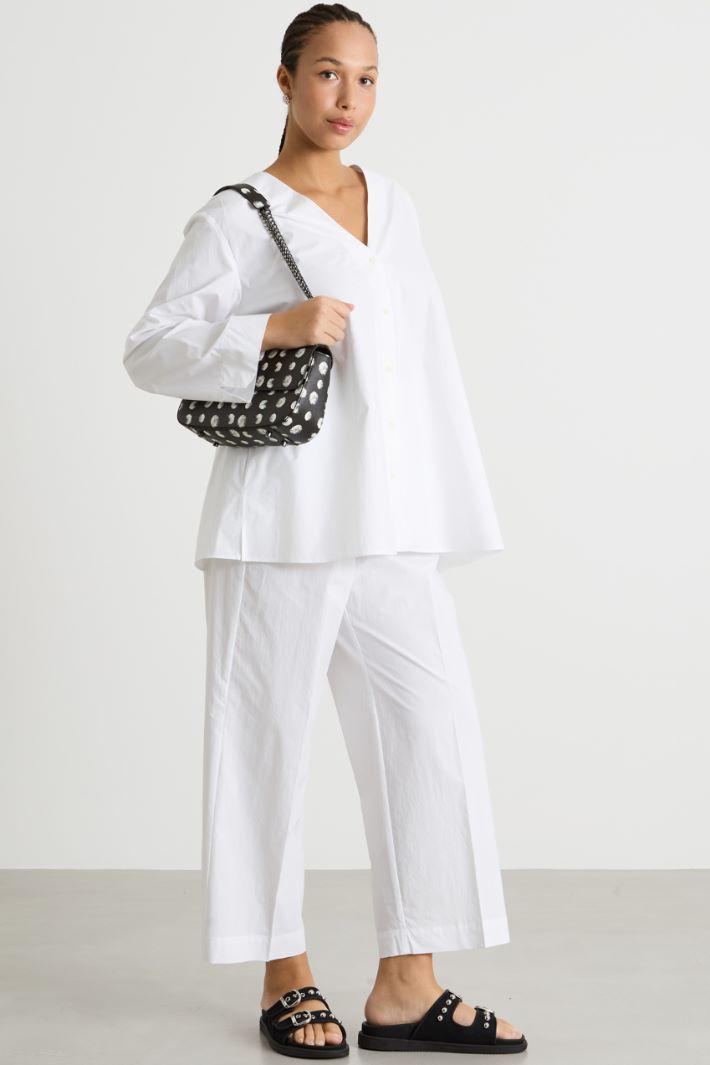 A-line canvas blouse Intrend