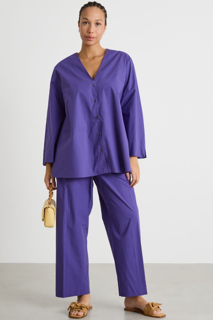 A-line canvas blouse Intrend