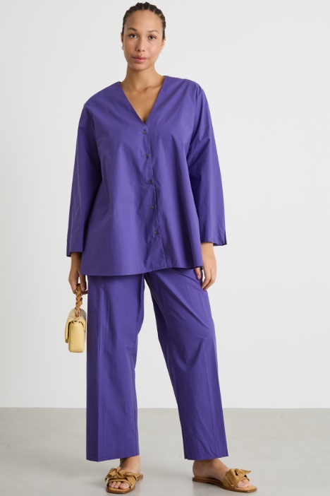 A-line canvas blouse Intrend