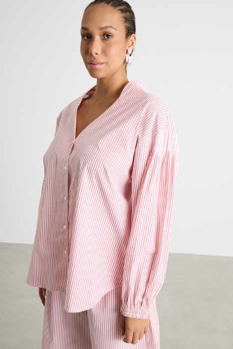 Pleated poplin shirt Intrend