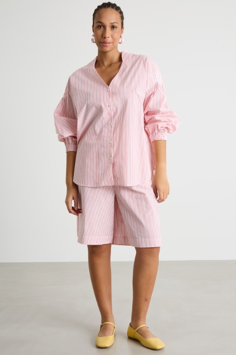 Pleated poplin shirt Intrend