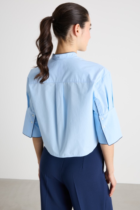Camicia boxy fit in popeline