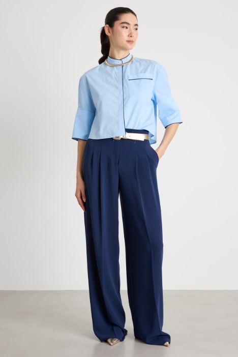 Camisa boxy de popelina Intrend