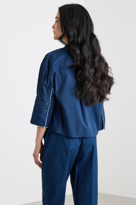 Camicia boxy fit in popeline