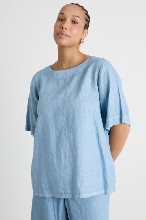 Linen Canvas Blouse Intrend