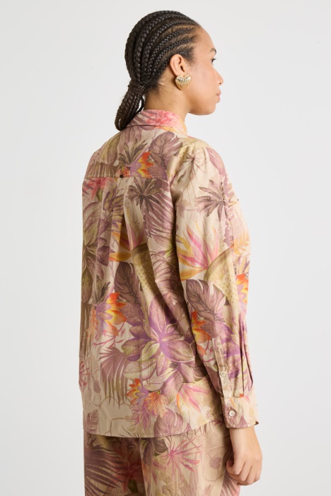 Camicia in popeline stampato